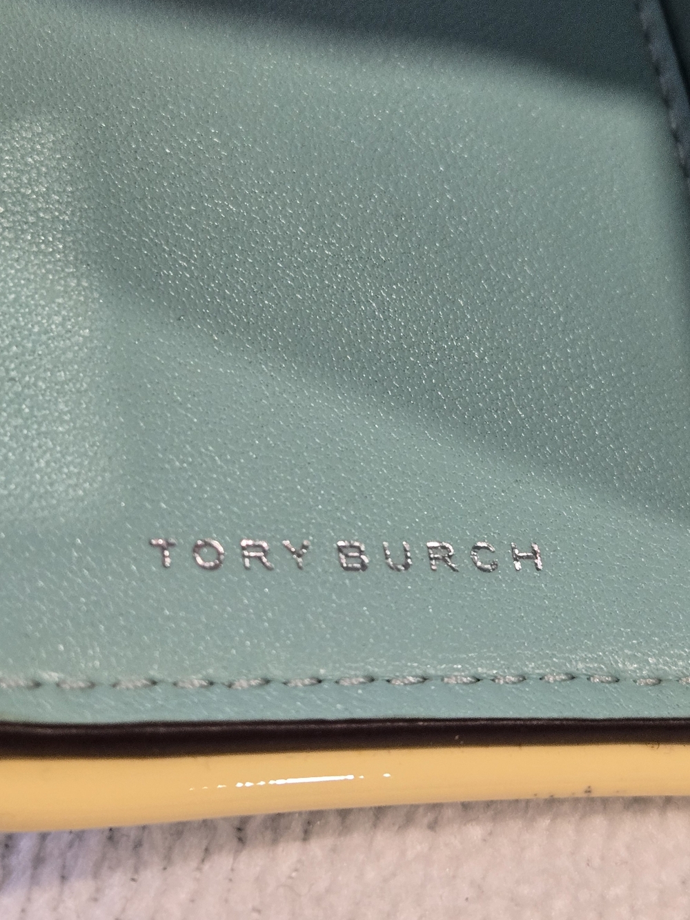 Tory Burch Quilted Aqua Leather Wallet - Picture 8 of 16